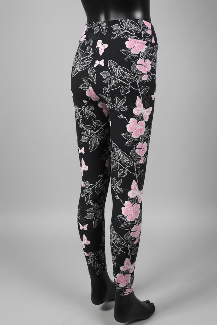 Flower & butterfly patterned leggings