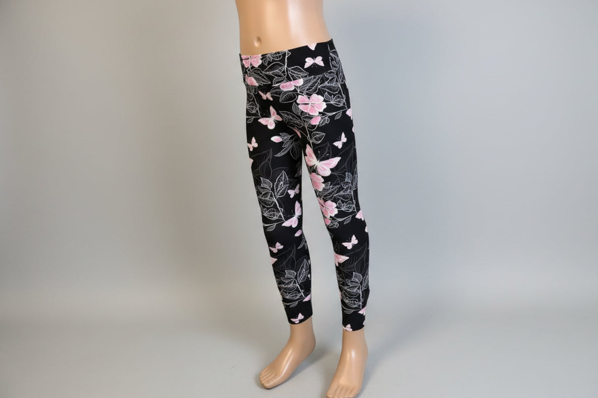 Flower & butterfly patterned leggings