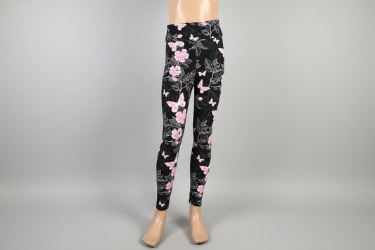 Flower & butterfly patterned leggings