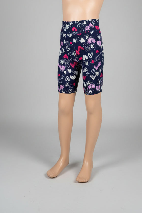 Funky Hearts soft touch shorts
