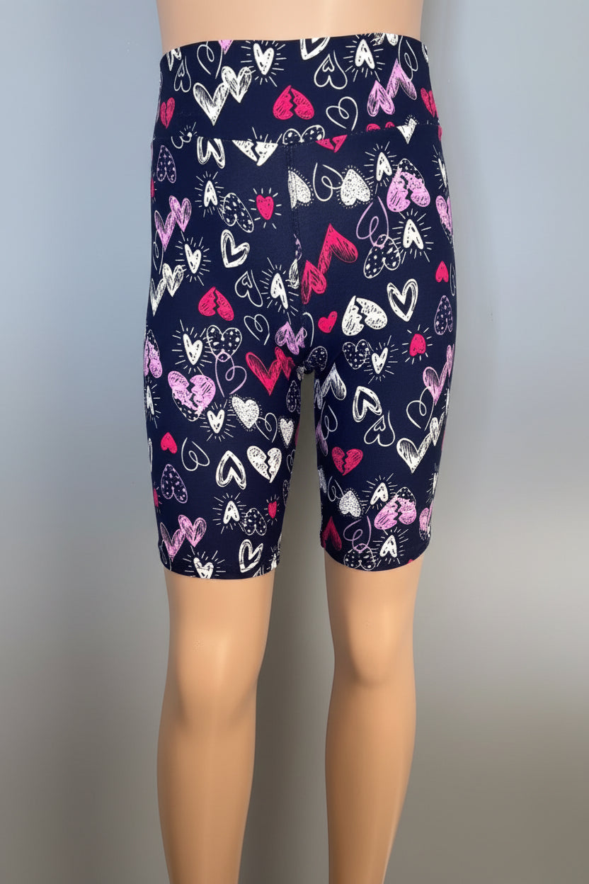 Funky Hearts soft touch shorts