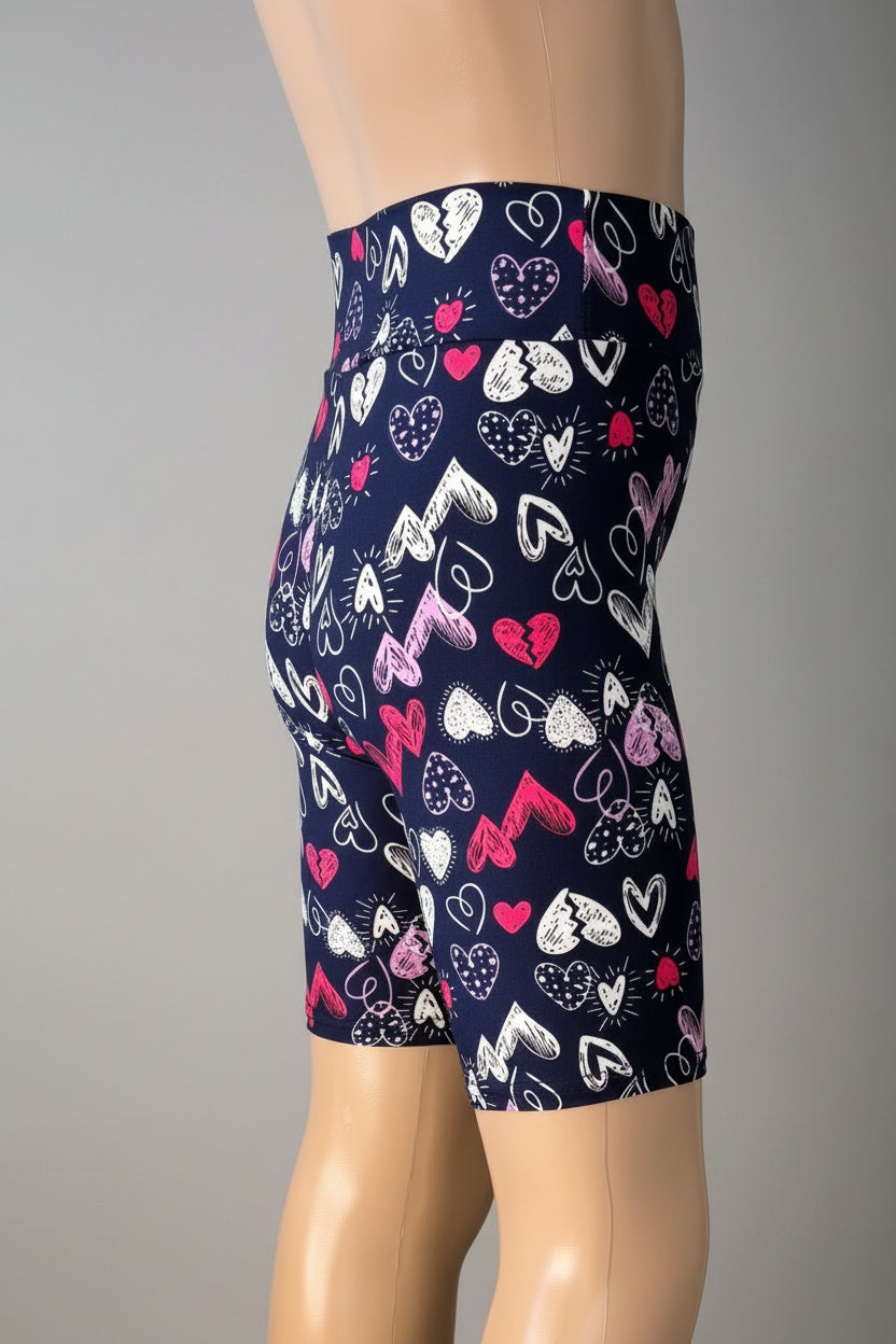 Funky Hearts soft touch shorts