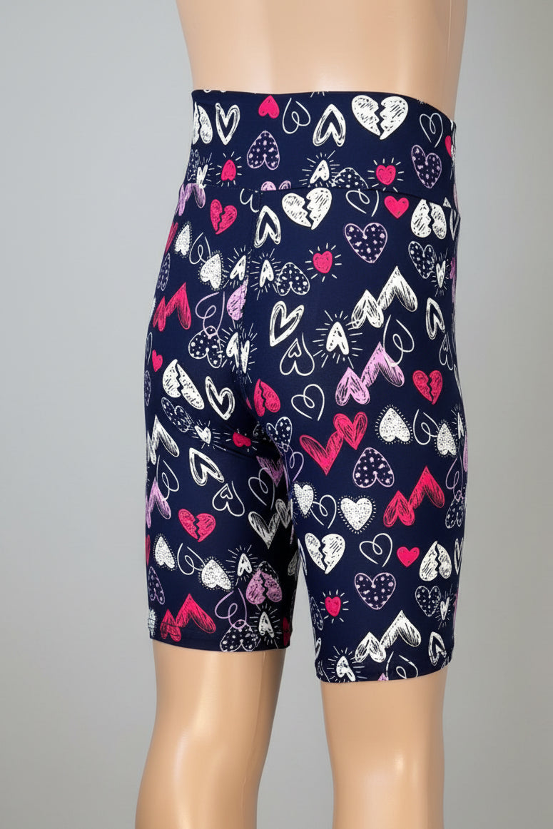 Funky Hearts soft touch shorts