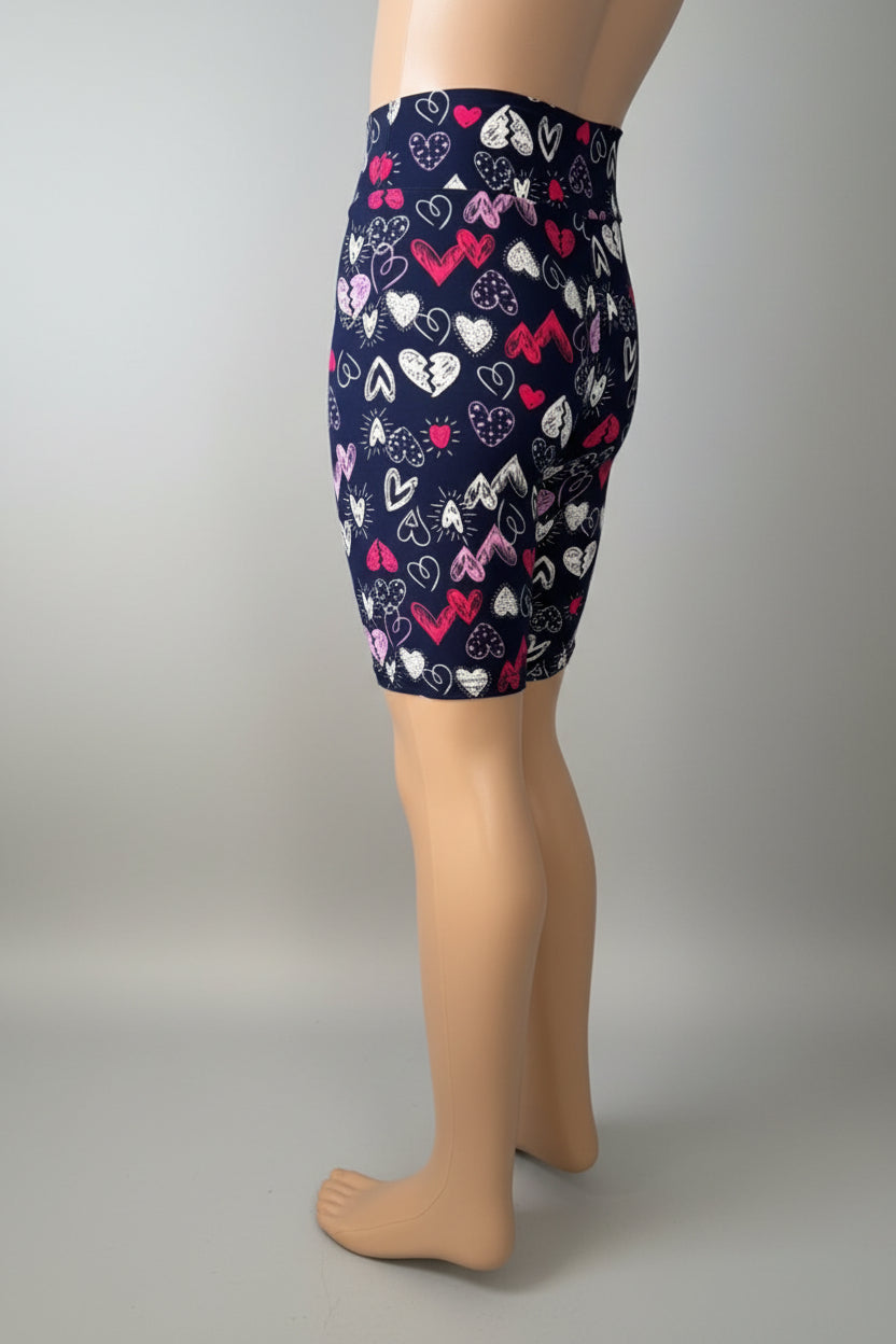 Funky Hearts soft touch shorts