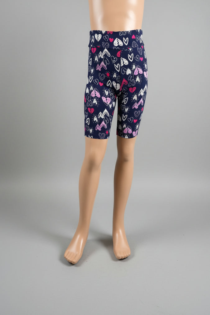 Funky Hearts soft touch shorts