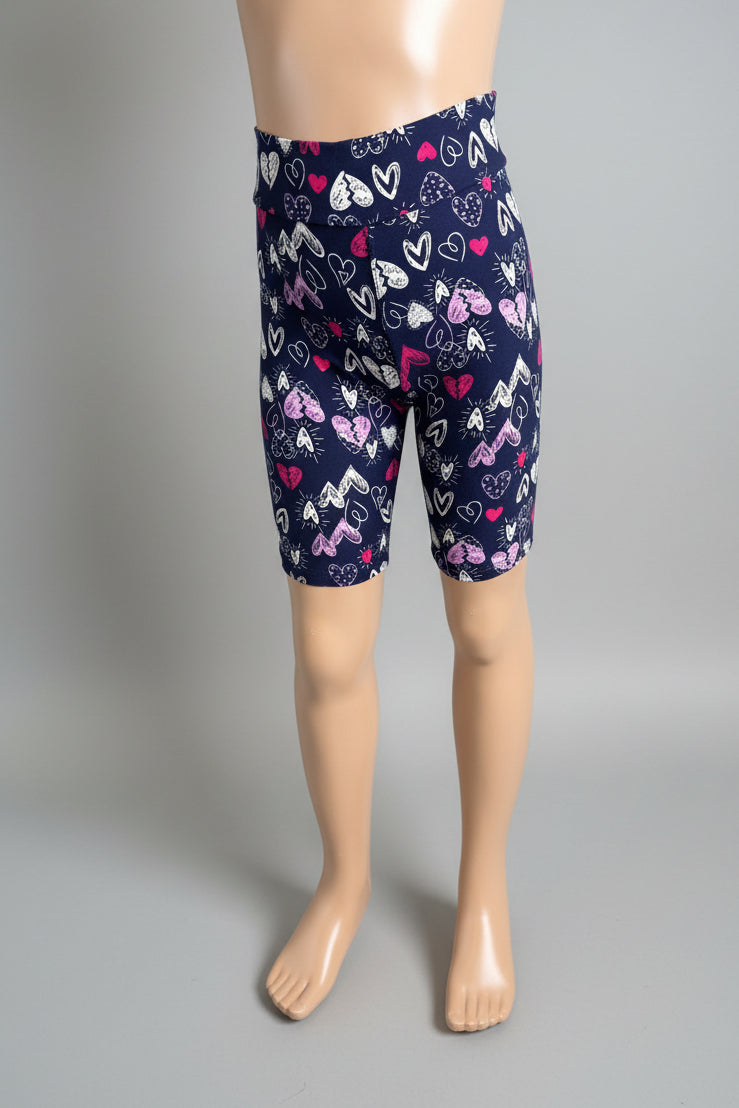 Funky Hearts soft touch shorts