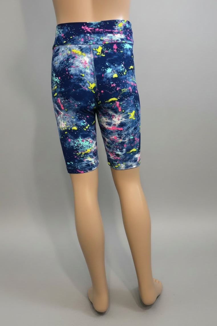 Funky splash design soft touch long shorts