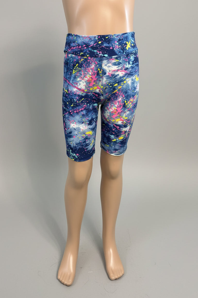 Funky splash design soft touch long shorts