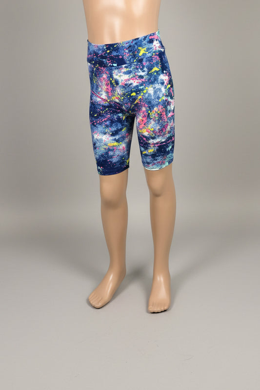 Funky splash design soft touch long shorts
