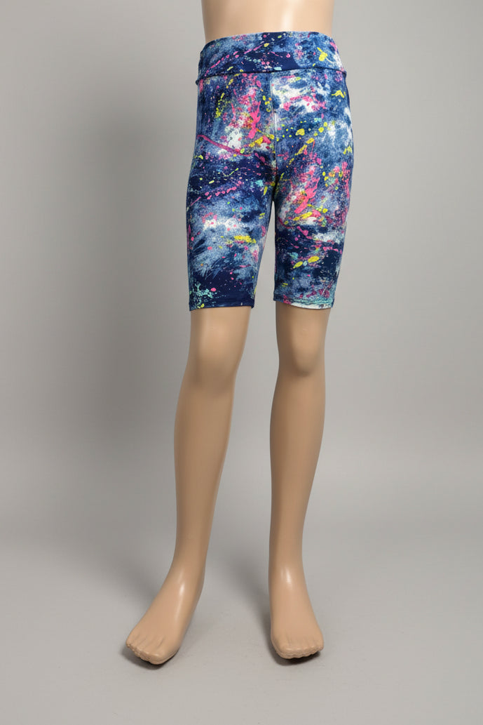Funky splash design soft touch long shorts