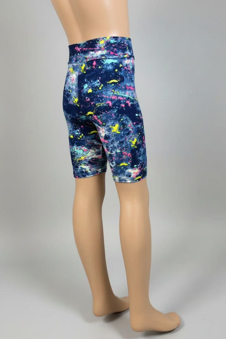 Funky splash design soft touch long shorts