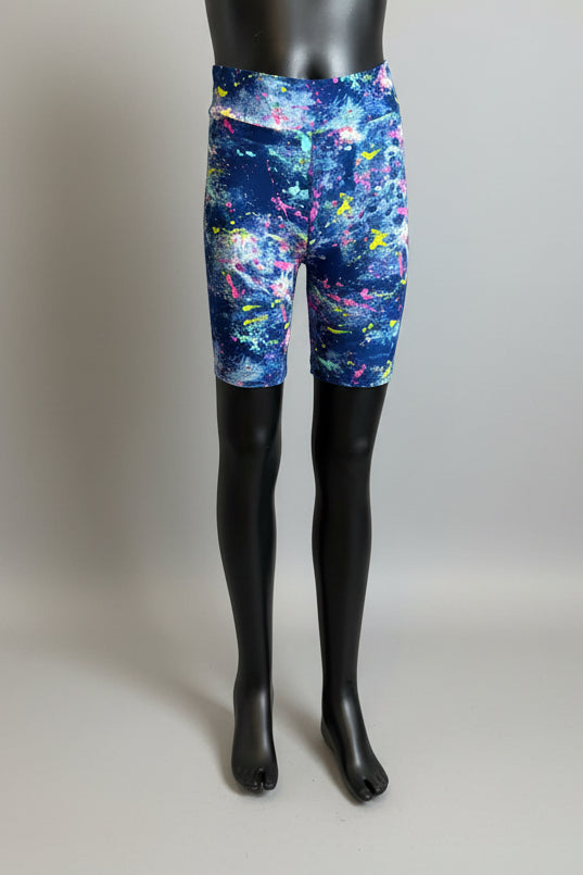 Funky splash design soft touch long shorts
