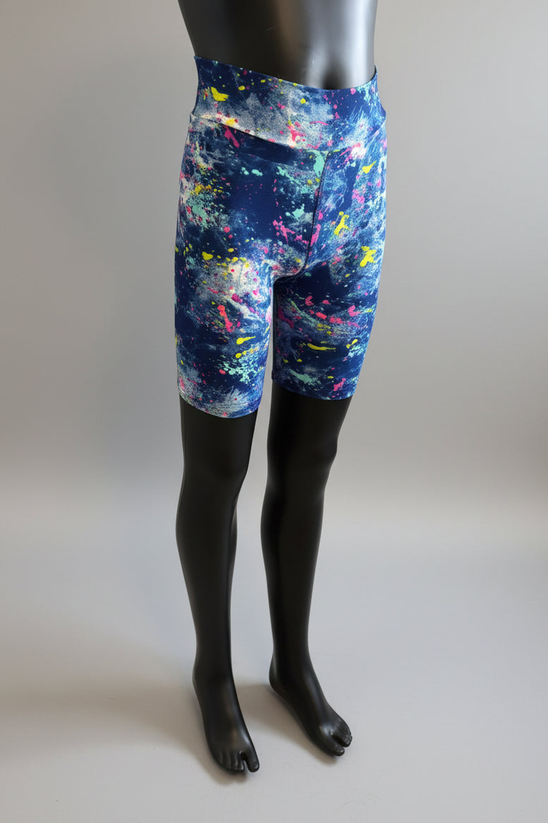 Funky splash design soft touch long shorts