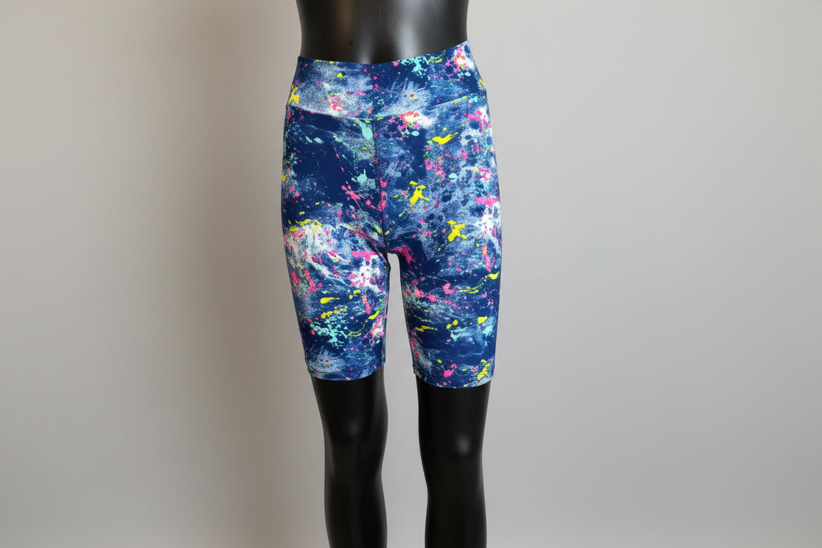 Funky splash design soft touch long shorts
