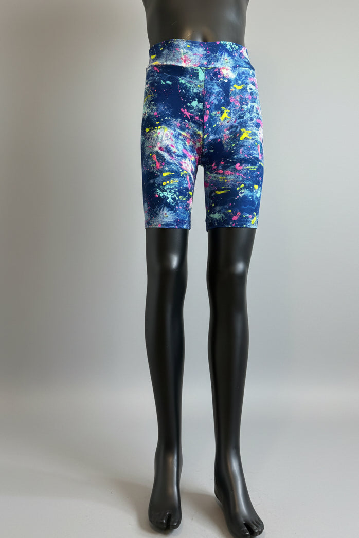 Funky splash design soft touch long shorts