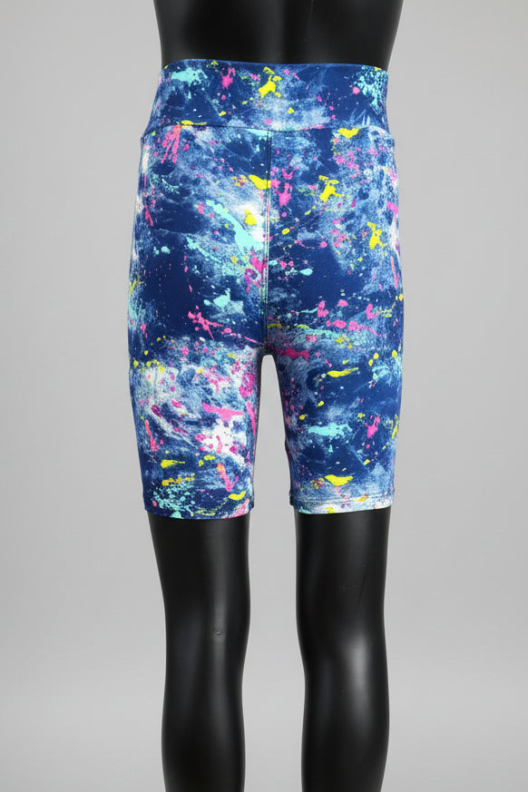 Funky splash design soft touch long shorts