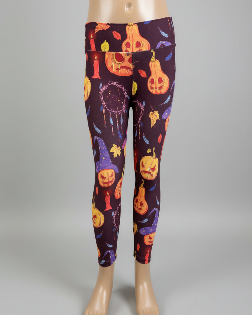 Grumpy Pumpkin Halloween inspired leggings
