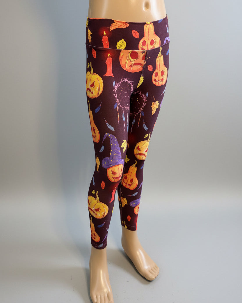 Grumpy Pumpkin Halloween inspired leggings