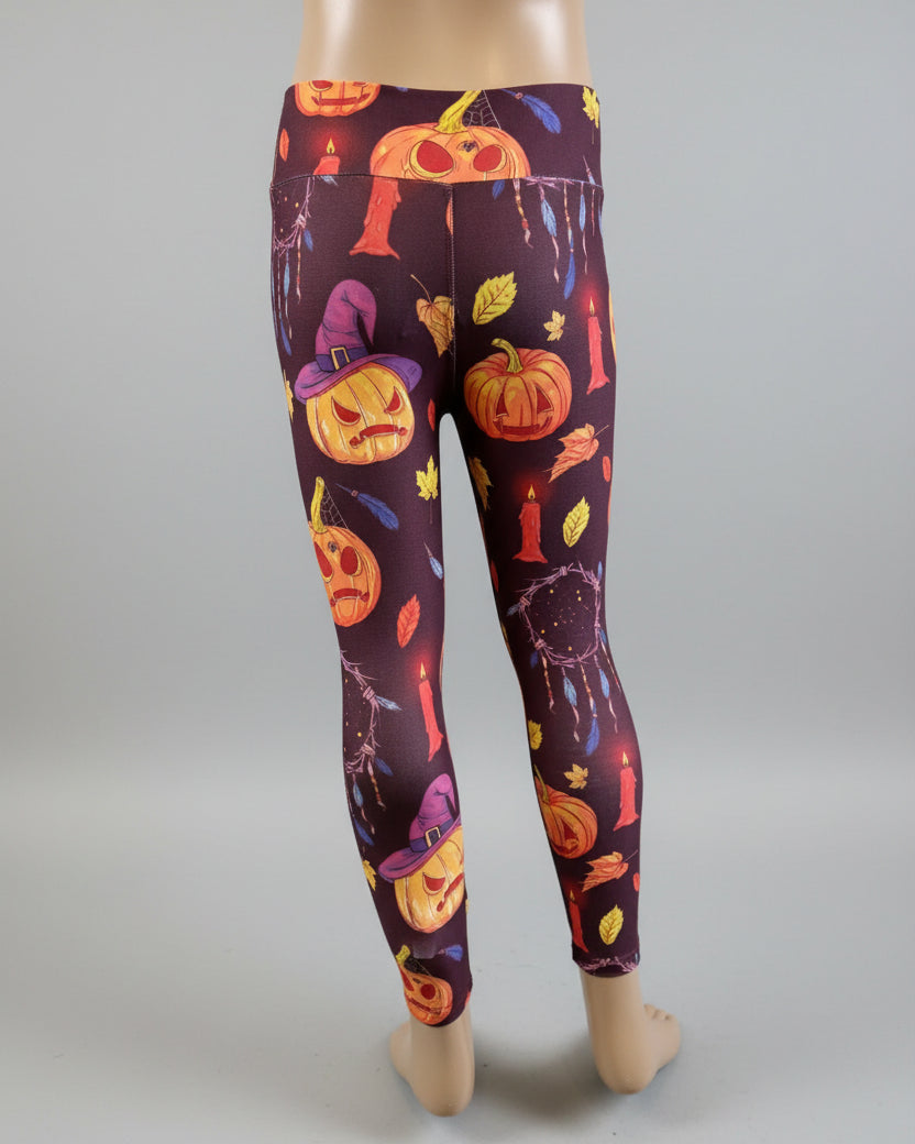 Grumpy Pumpkin Halloween inspired leggings