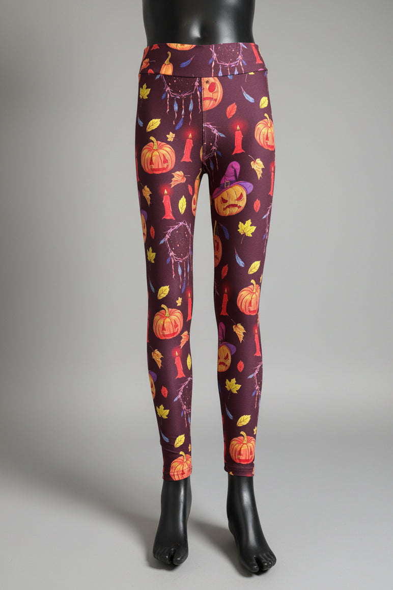 Grumpy Pumpkin Halloween inspired leggings