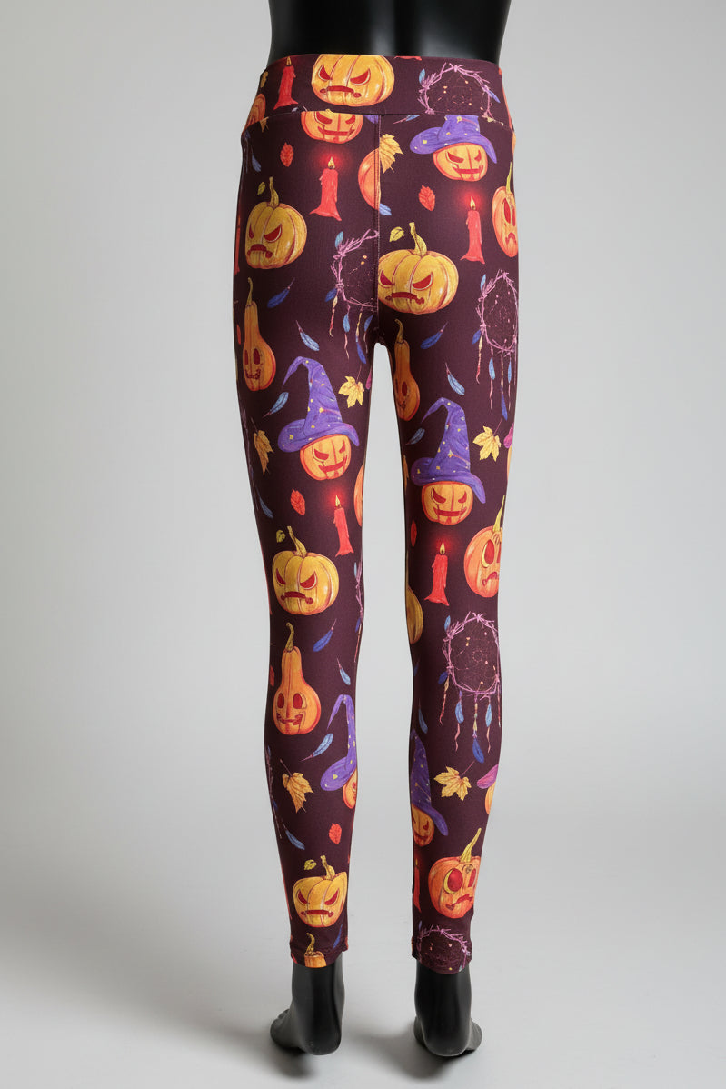 Grumpy Pumpkin Halloween inspired leggings