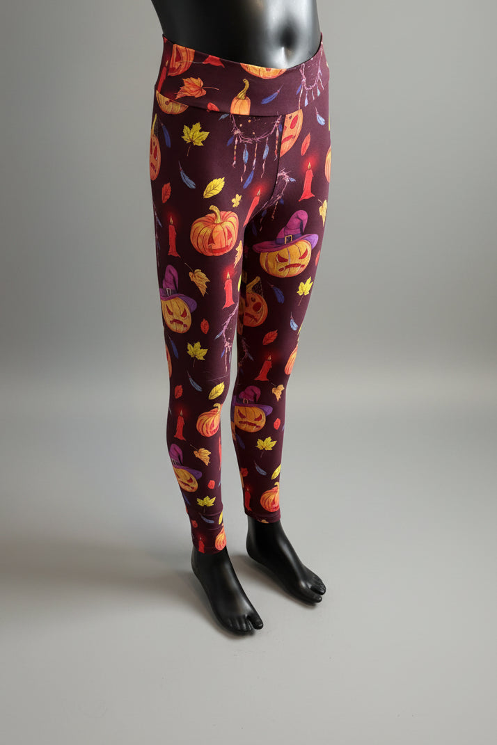 Grumpy Pumpkin Halloween inspired leggings