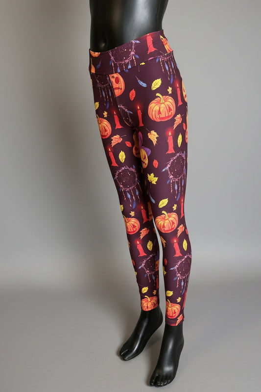 Grumpy Pumpkin Halloween inspired leggings