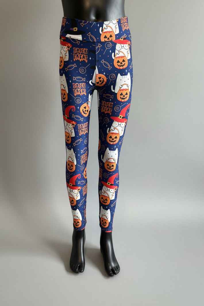 Trick or Treat cats Halloween inspired leggings