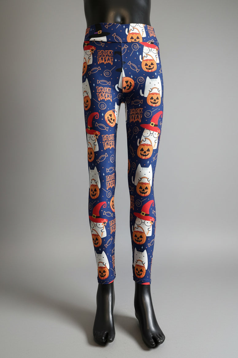 Trick or Treat cats Halloween inspired leggings