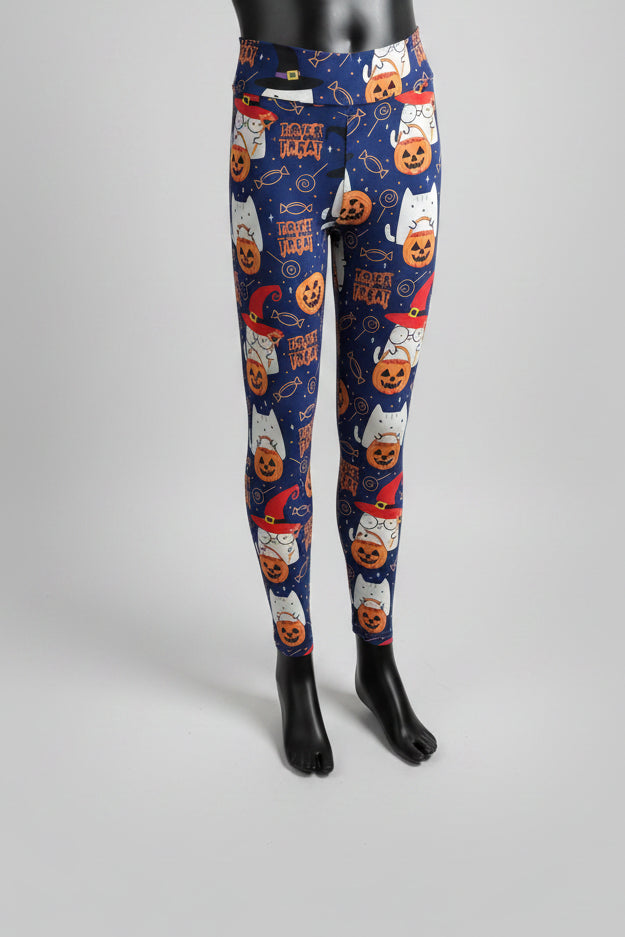 Trick or Treat cats Halloween inspired leggings