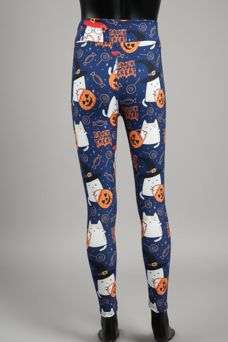 Trick or Treat cats Halloween inspired leggings