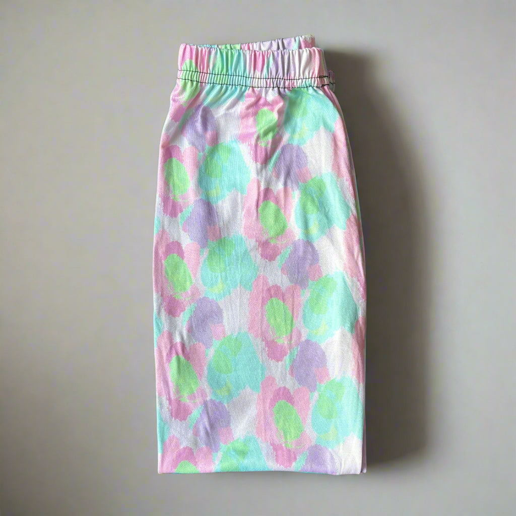 Pastel Patch design full length stretchy leggings