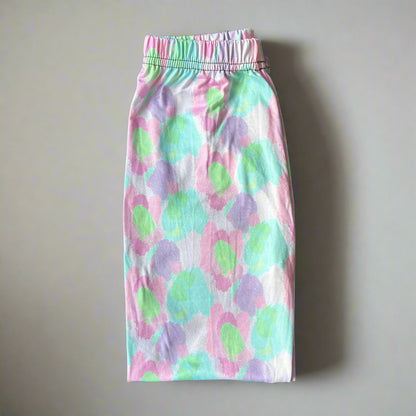 Pastel Patch design full length stretchy leggings