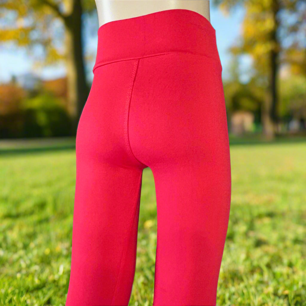 Solid colour, soft, stretch leggings in black, green, navy, grey, orange, pink, fuchsia, purple and more!
