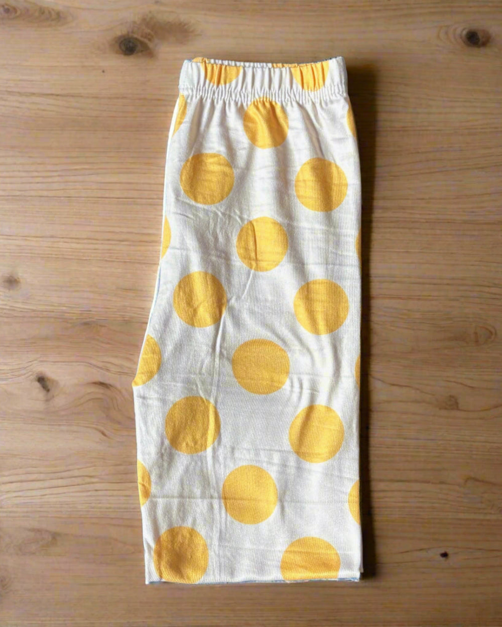 Yellow dots design full length stretch leggings