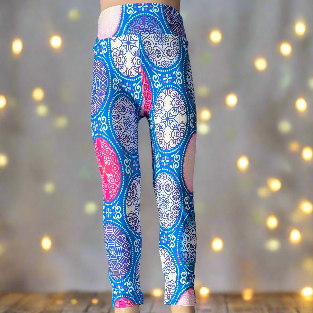 Mystical patterned full length stretch leggings
