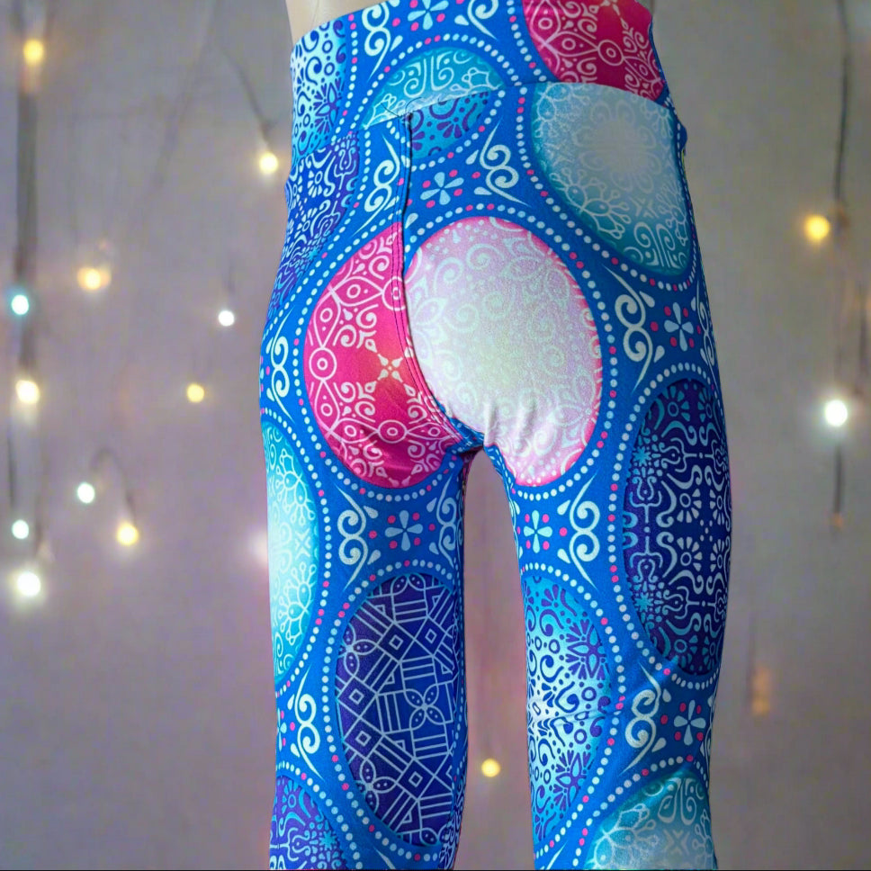 Mystical patterned full length stretch leggings
