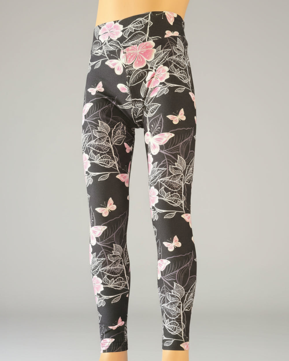 Flower & butterfly patterned leggings
