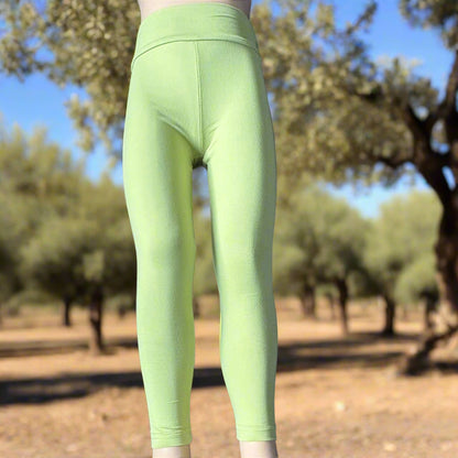 Solid colour, soft, stretch leggings in black, green, navy, grey, orange, pink, fuchsia, purple and more!