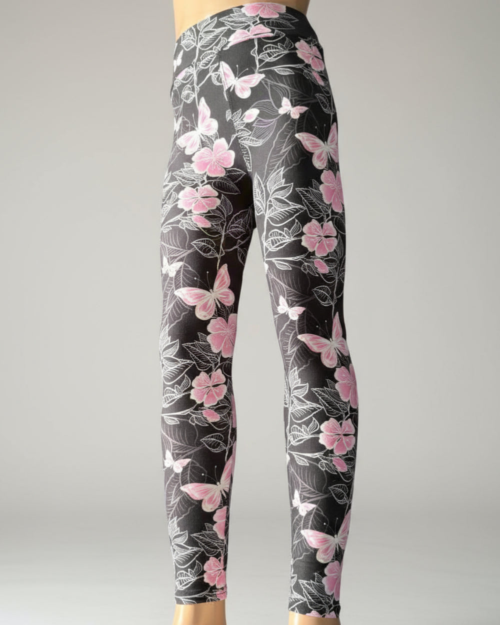 Flower & butterfly patterned leggings