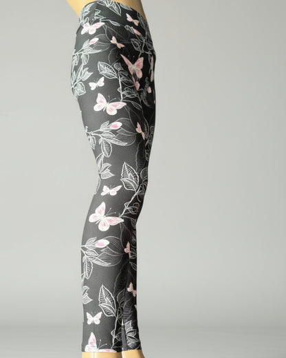 Flower & butterfly patterned leggings