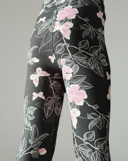 Flower & butterfly patterned leggings