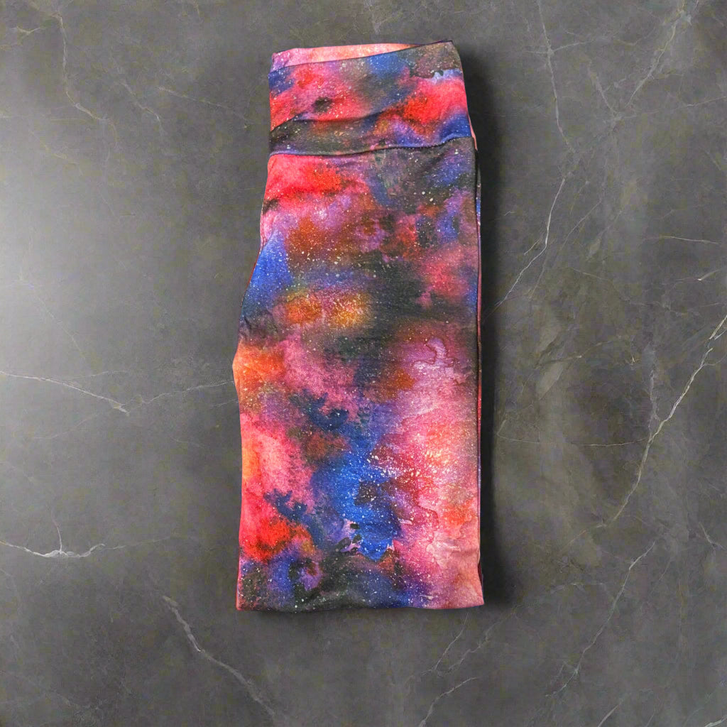 Nebula design full length stretch leggings