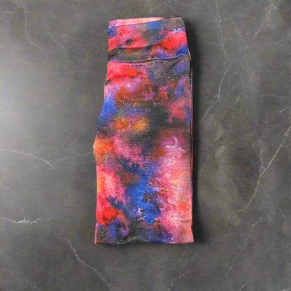 Nebula design full length stretch leggings