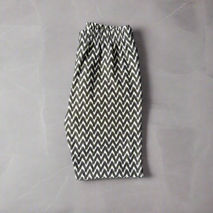 Black & white design girls full length leggings