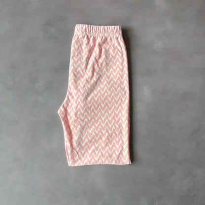 Pink and white design leggings