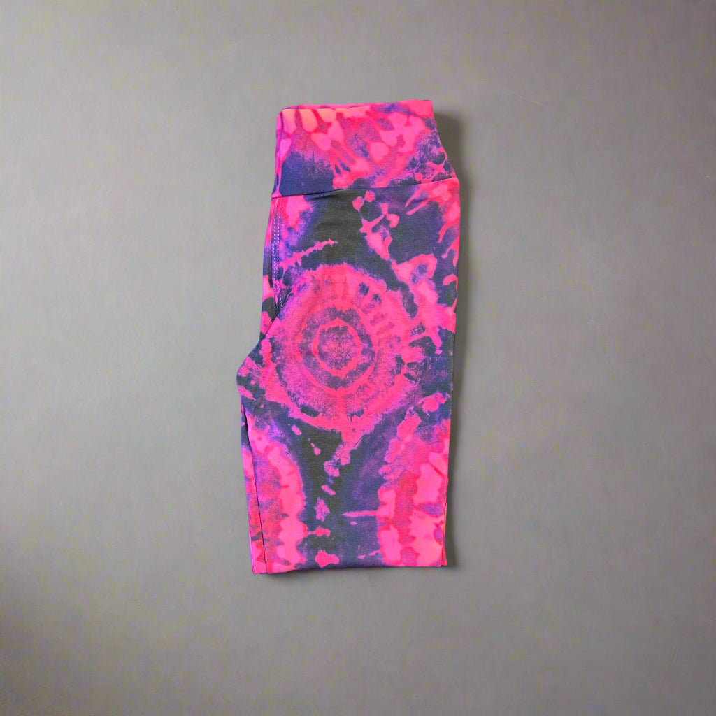 'Sunset tie-dye' design full length leggings