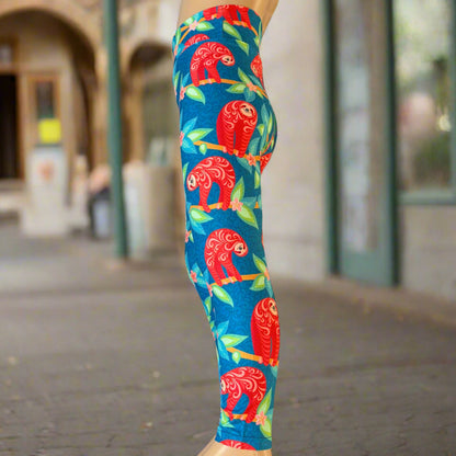 Happy Sloth design full length leggings