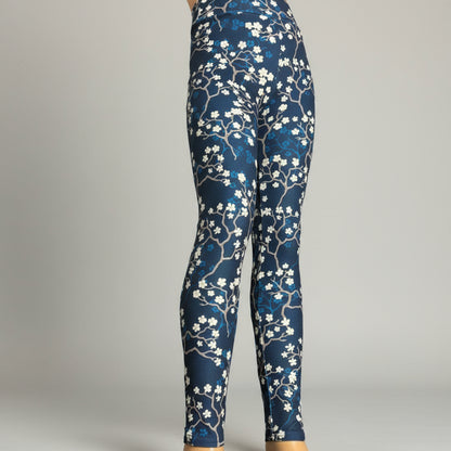 Winter floral design leggings