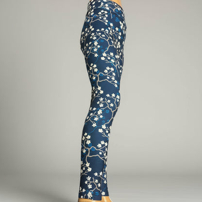 Winter floral design leggings